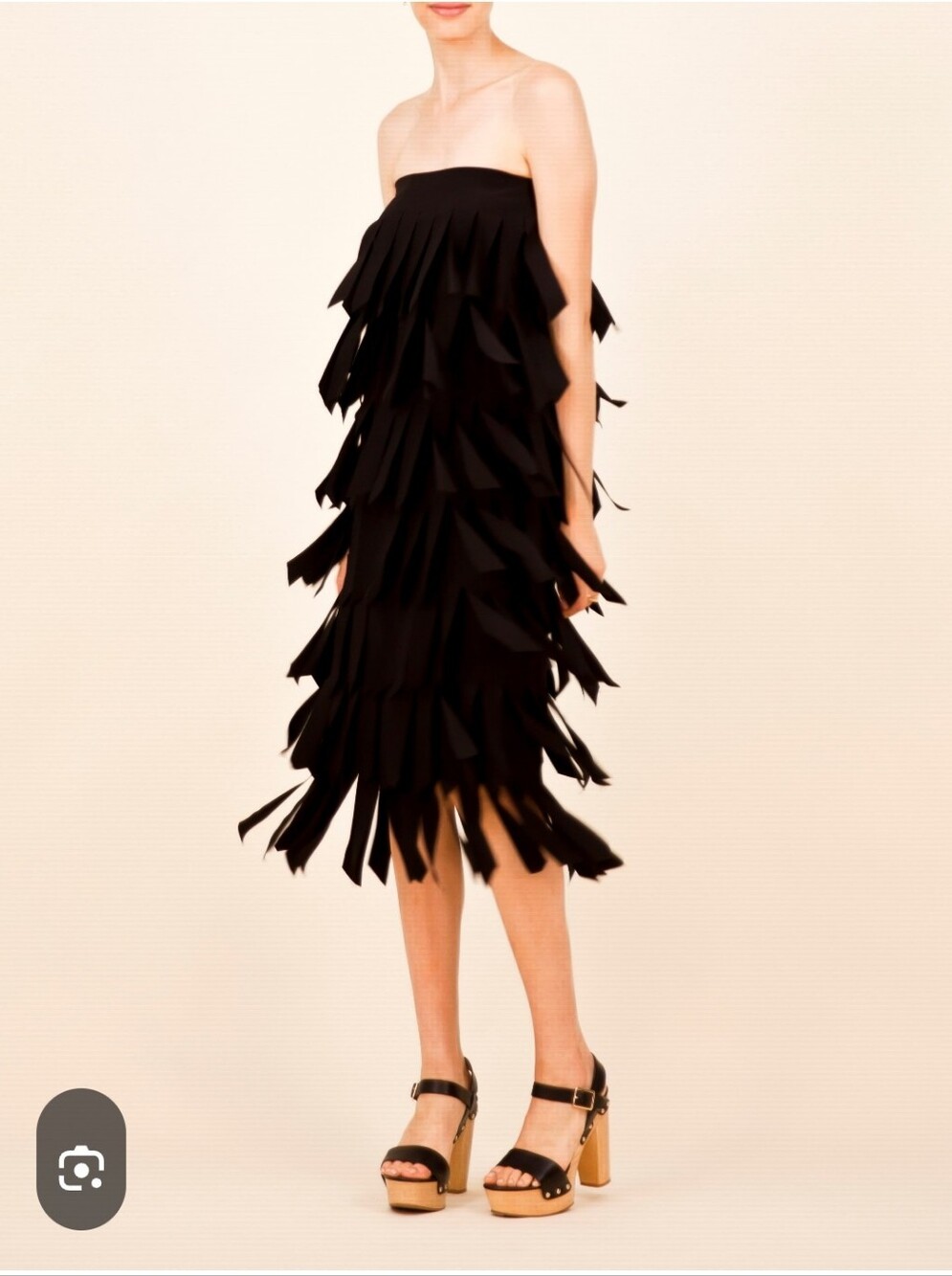 PRISTINE Samuel Dong Carwash Black Dress Suze Medium *Can Be Worn As A Skirt